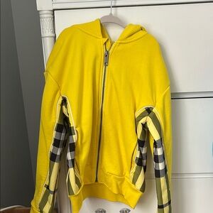 Burberry Kids Yellow Checkered Sleeve Jacket (too cute)